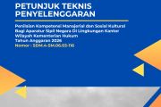Petunjuk Teknis Penyelenggaraan Penilaian Kompetensi di Kantor Wilayah Kementerian Hukum