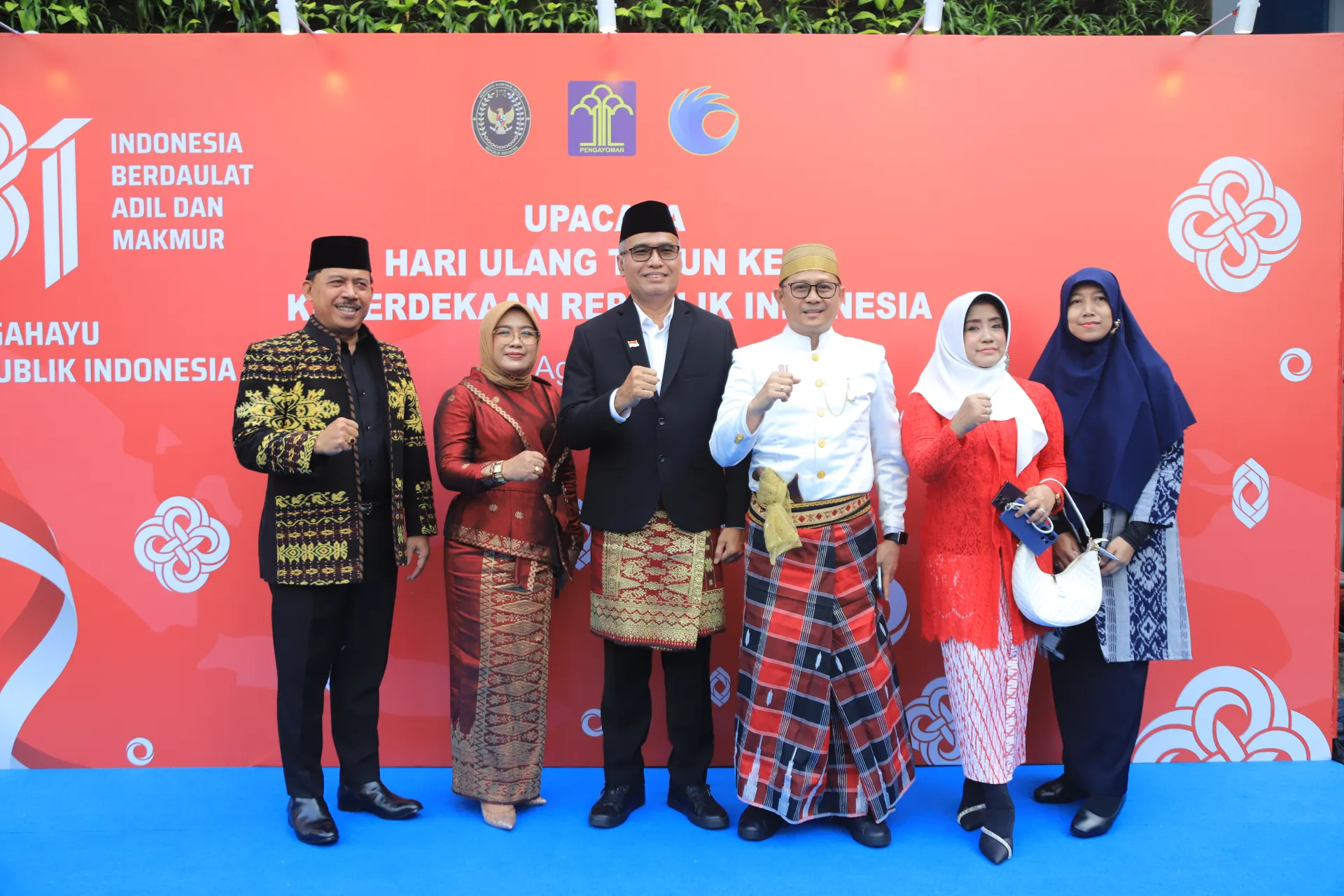 Moment upacara Peringatan HUT ke-81 Kemerdekaan Republik Indonesia