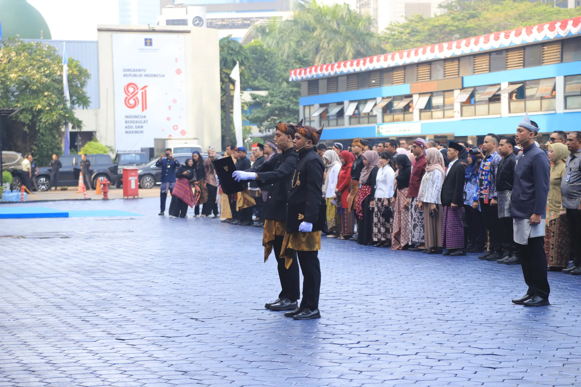 Moment upacara Peringatan HUT ke-81 Kemerdekaan Republik Indonesia
