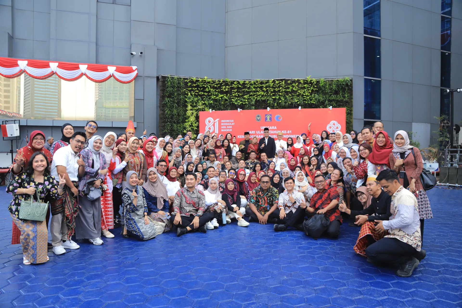 Moment upacara Peringatan HUT ke-81 Kemerdekaan Republik Indonesia