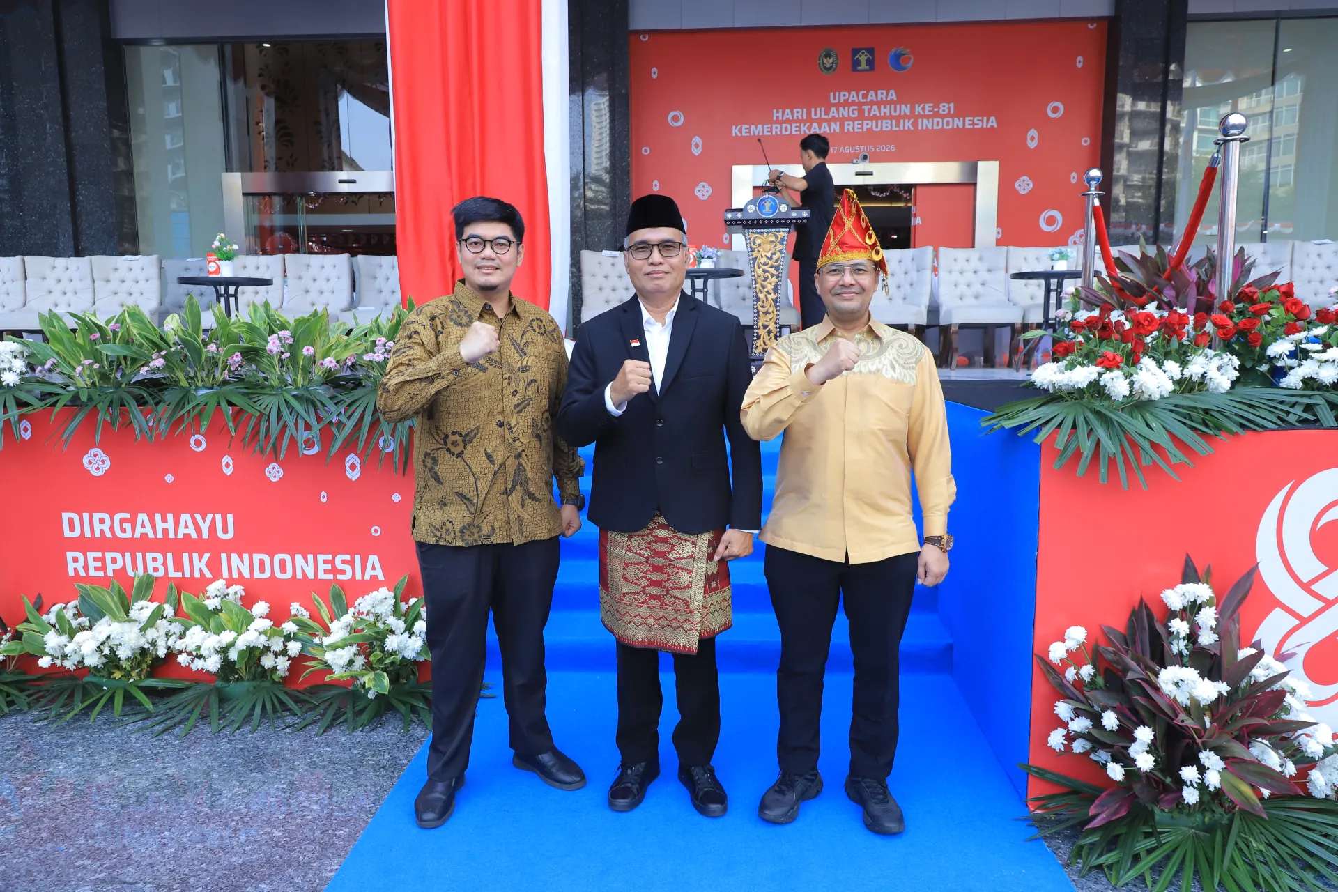 Moment upacara Peringatan HUT ke-81 Kemerdekaan Republik Indonesia