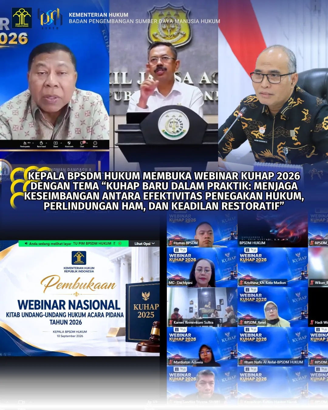 Kegiatan Kepala BPSDM Hukum Kamis 10 September 2026