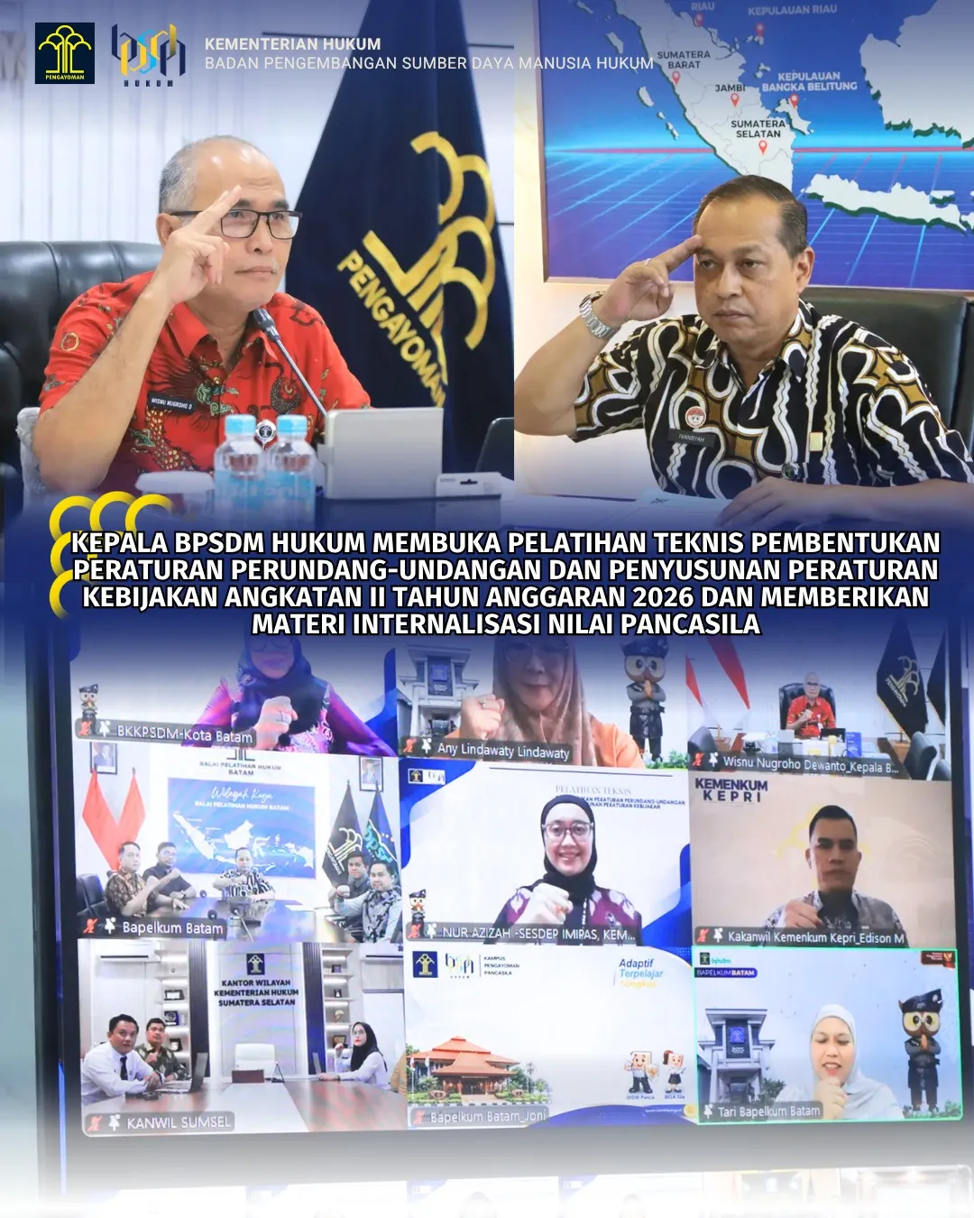 Kegiatan Kepala BPSDM Hukum Kamis 3 Agustus 2026