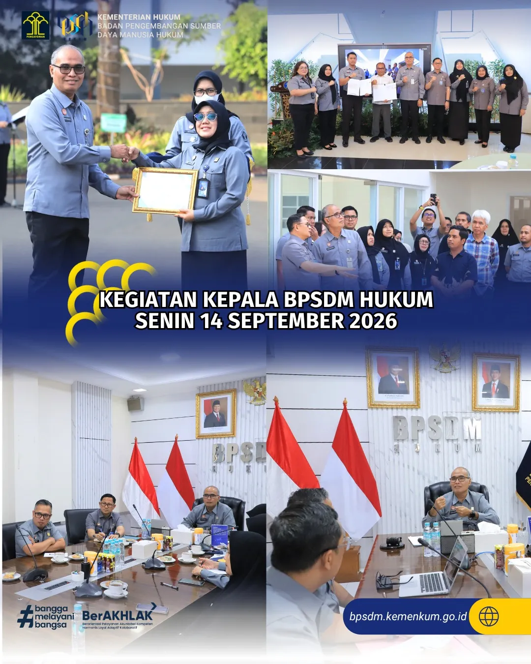Kegiatan Kepala BPSDM Hukum Senin 14 September 2026