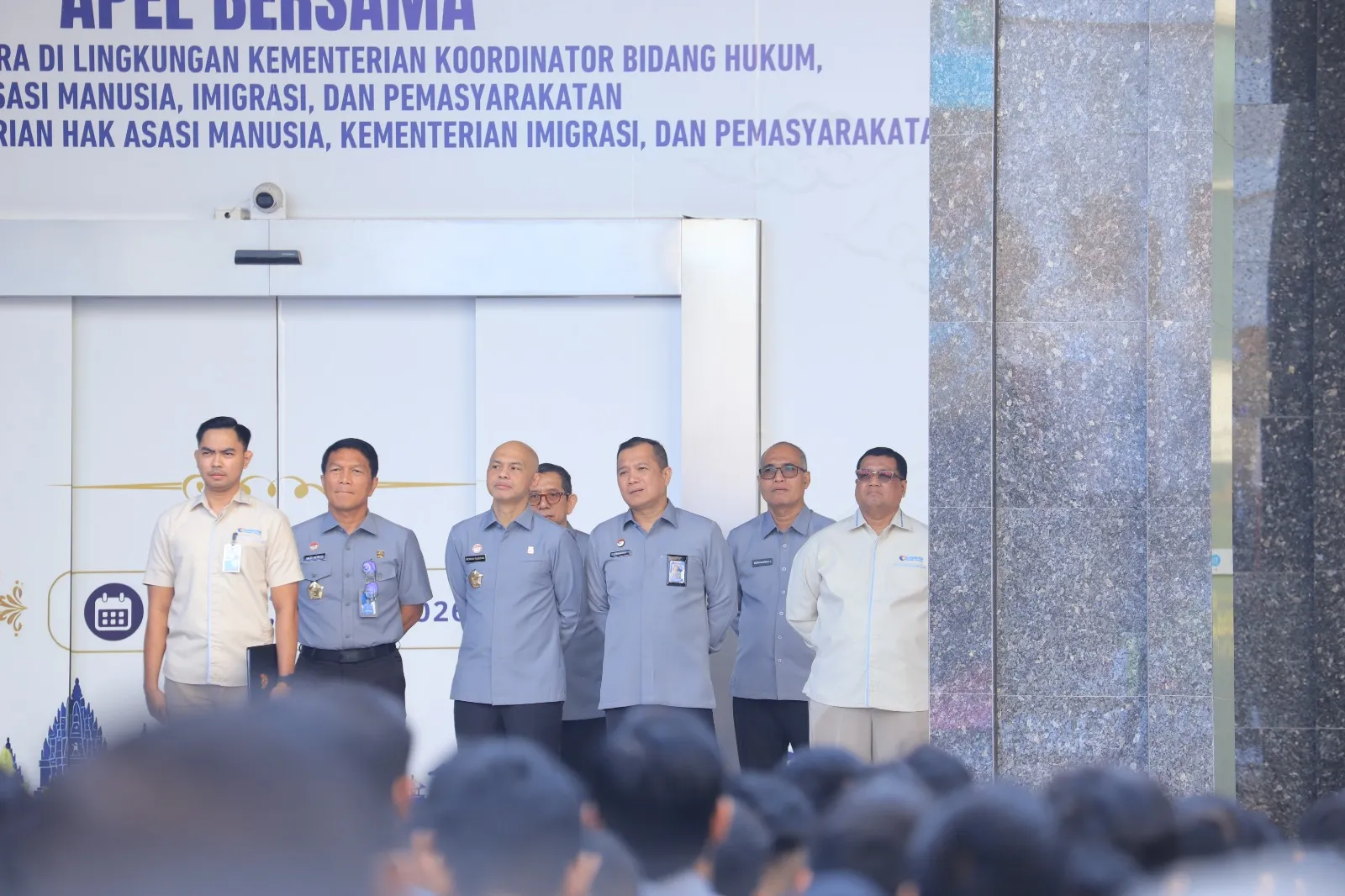 Disiplin dan Kolaborasi Jadi Penopang Kinerja, BPSDM Hukum Ikuti Apel Bersama Kemenko Kumham Imipas