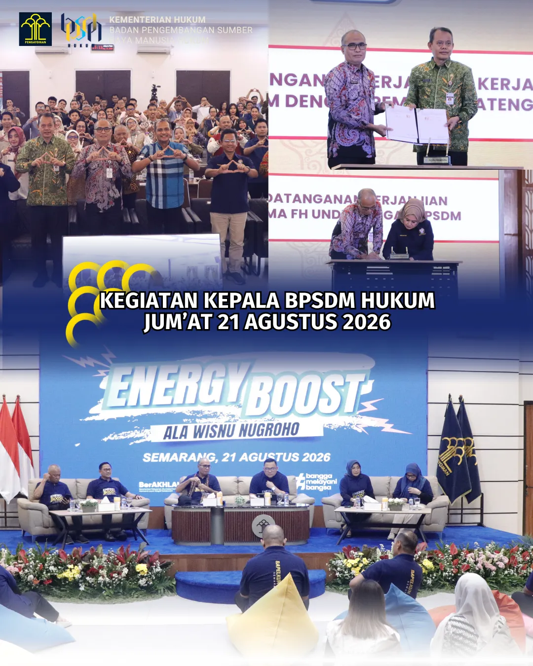 Kegiatan Kepala BPSDM Hukum Jum'at 21 Agustus 2026