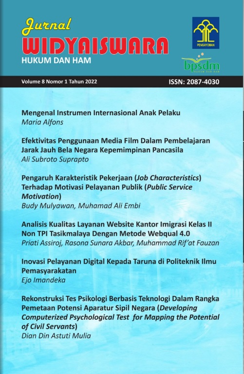 Sampul JURNAL WIDYAISWARA Vol 8 NO 1 TAHUN 2022