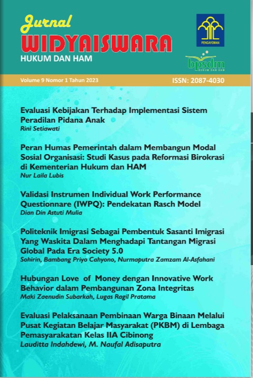 Sampul Jurnal Widyaiswara Volume 9 Nomor 1 Tahun 2023
