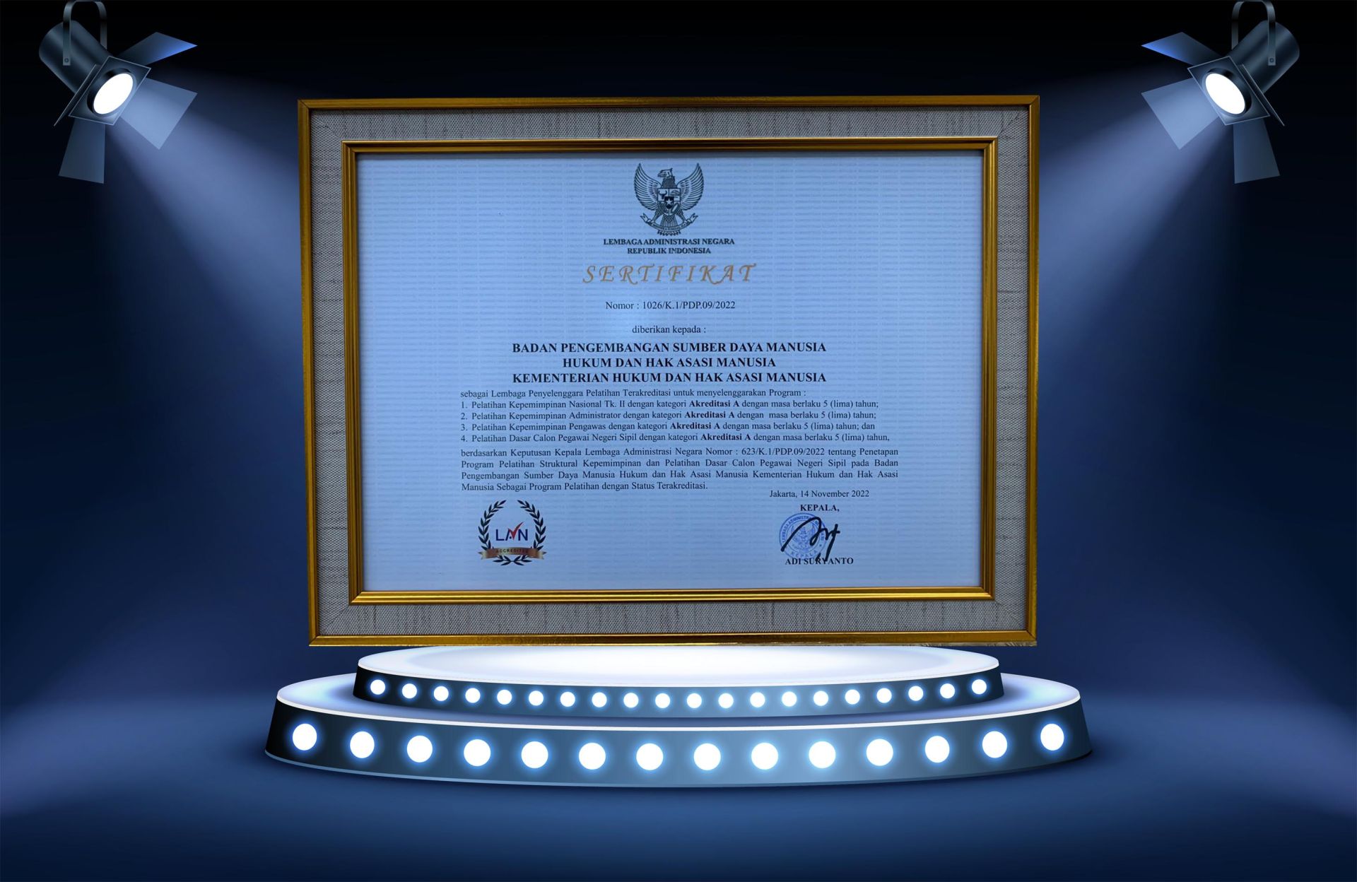 Akreditasi Program Pelatihan Kepemimpinan dan Dasar CPNS