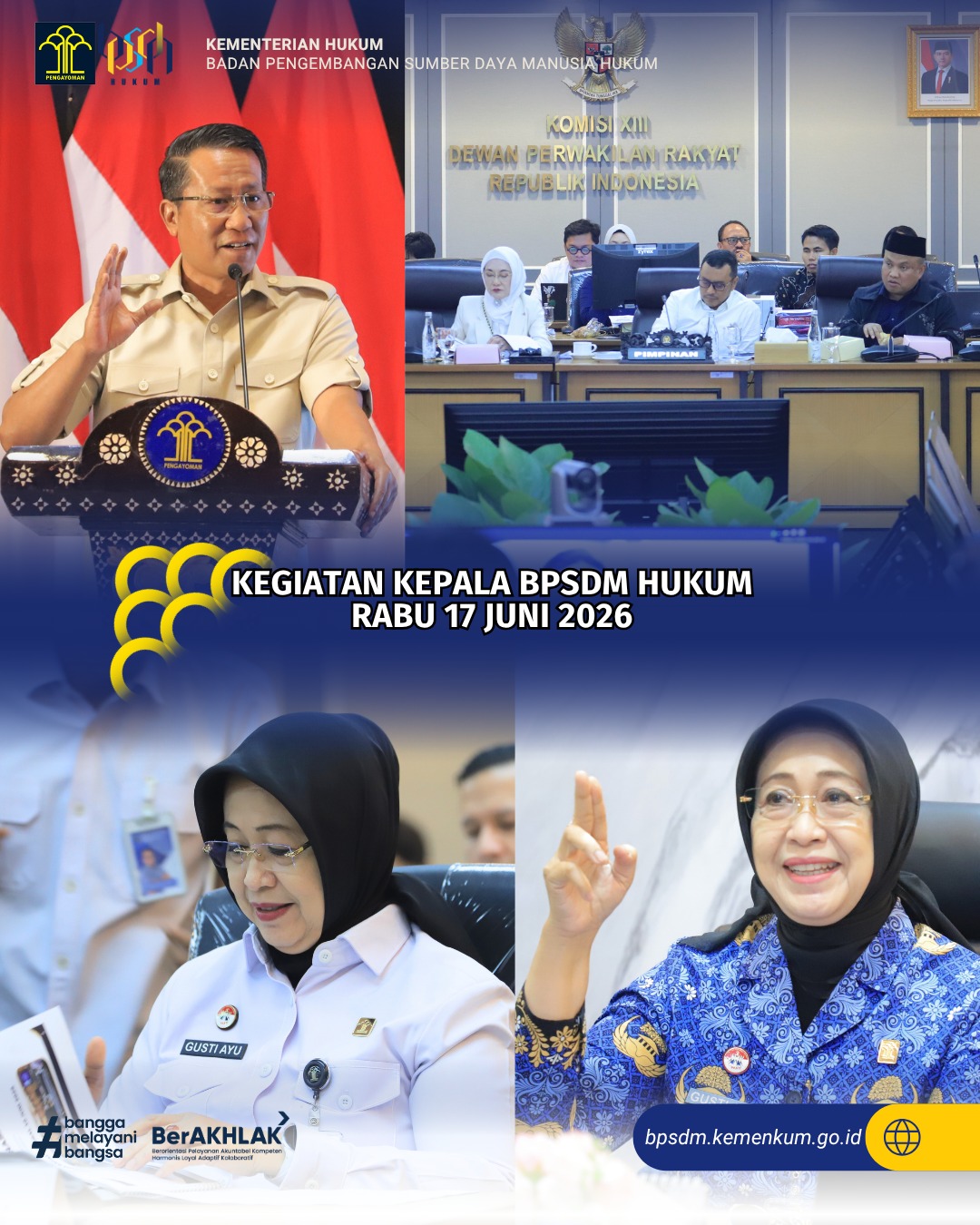 Kegiatan Kepala BPSDM Hukum Rabu 17 Juni 2026