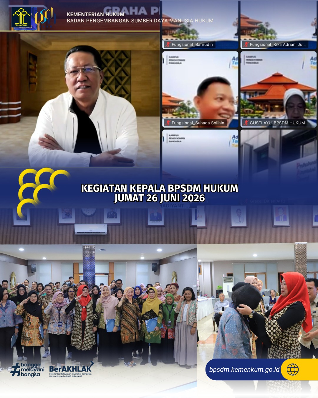 Kegiatan Kepala BPSDM Hukum Jumat 26 Juni 2026