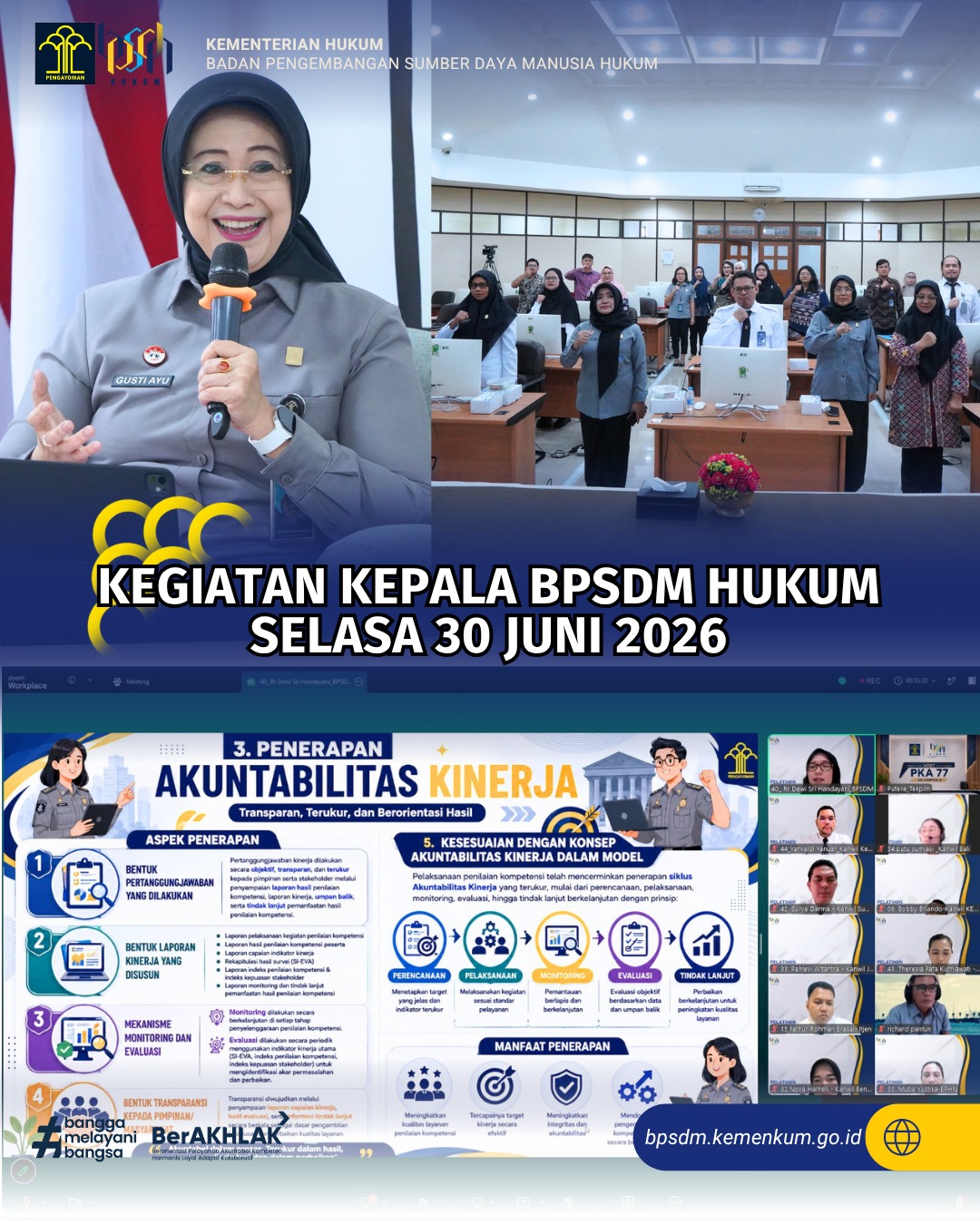 Kegiatan Kepala BPSDM Hukum Selasa 30 Juni 2026