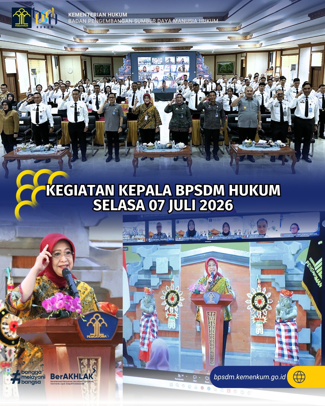 Kegiatan Kepala BPSDM Hukum Selasa 07 Juli 2026