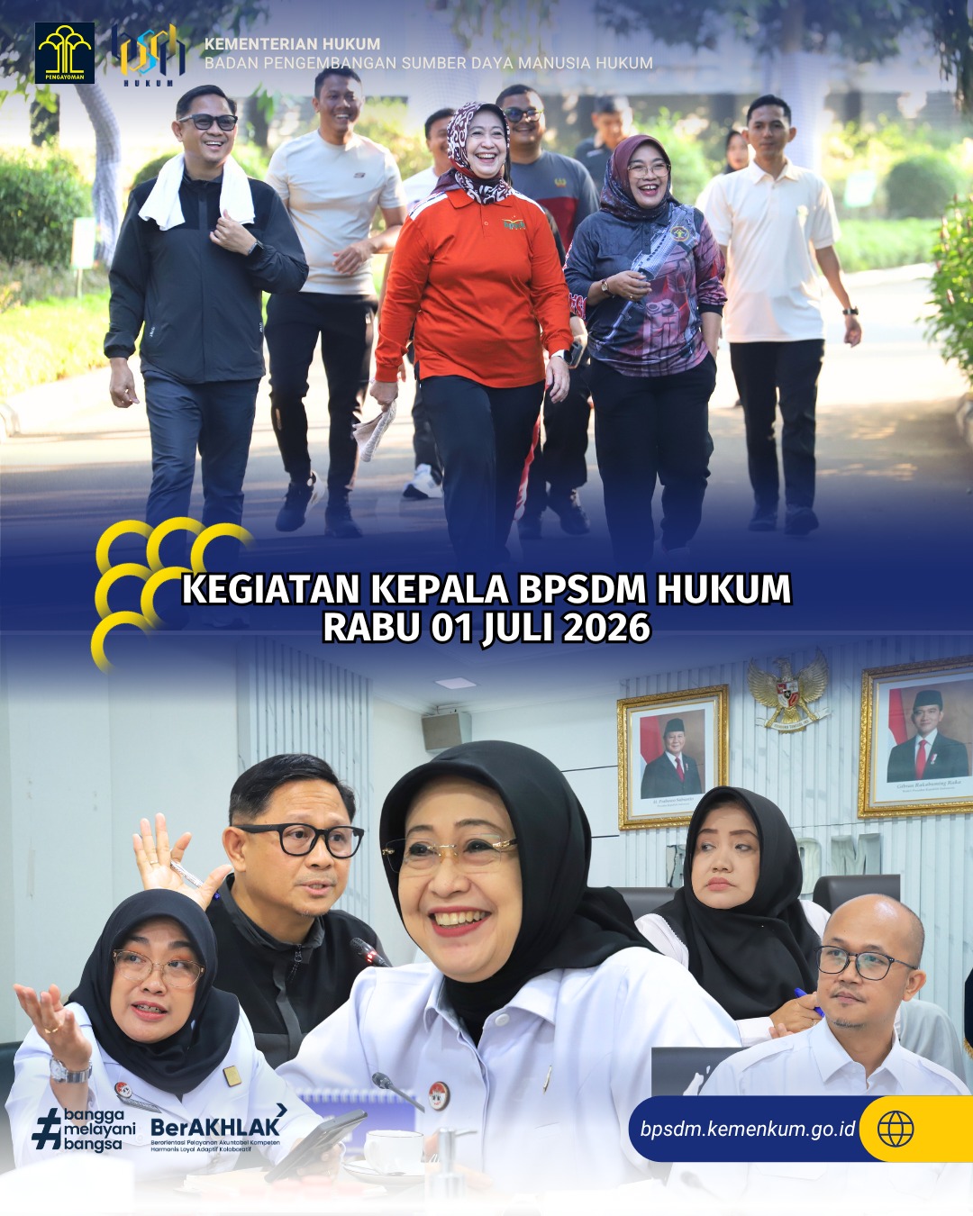 Kegiatan Kepala BPSDM Hukum Rabu 01 Juli 2026