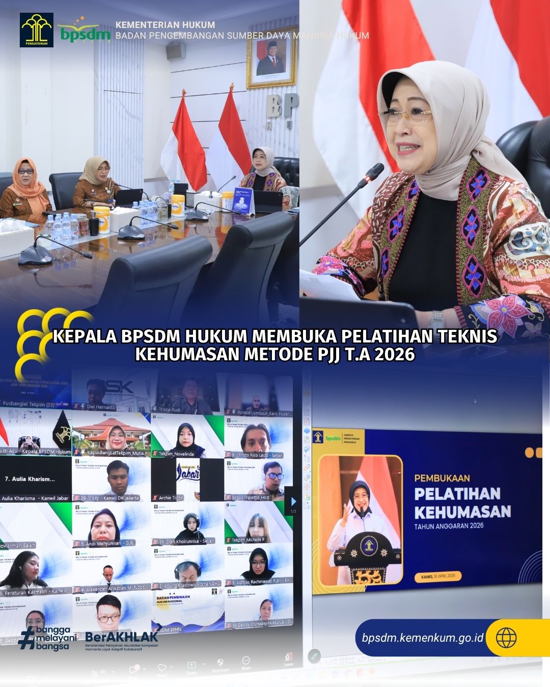 Kegiatan kepala BPSDM Hukum Kamis 16 April 2026